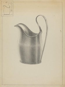 Silver Creamer, c. 1936. Creator: Simon Weiss.