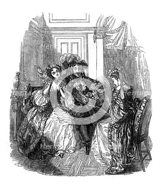 A scene from Les Precieuses Ridicules by Moliere, (1833).Artist: Jackson