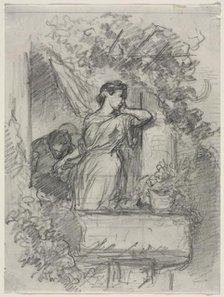 On the Balcony. Creator: Célestin François Nanteuil (French, 1813-1873).