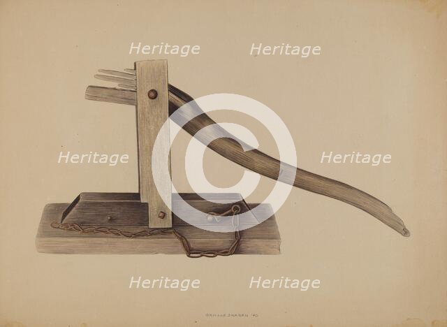 Wheel Jack, 1940. Creator: Orville Skaren.