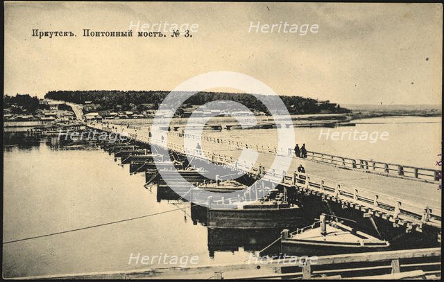 Irkutsk Pontoon bridge, 1906. Creator: Unknown.