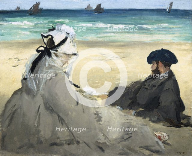 On the Beach, 1873. Artist: Manet, Édouard (1832-1883)