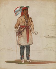 Ee-tów-o-kaum, Both Sides of the River, Chief of the Tribe, 1836. Creator: George Catlin.