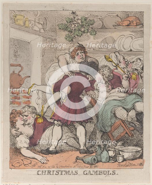 Christmas Gambols, November 30, 1812., November 30, 1812. Creator: Thomas Rowlandson.