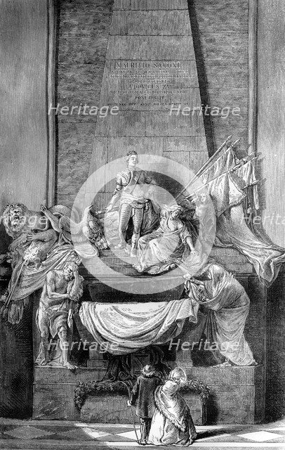 Mausoleum of Marshal de Saxe, Church of St Thomas, Strasbourg, France, 1882-1884. Artist: Unknown