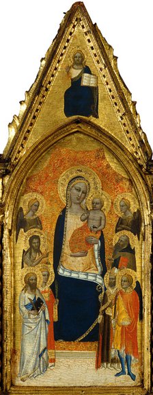 The Virgin and Child between Angels and Six Saints. Artist: Niccolò di Tommaso (active 1339-1376)