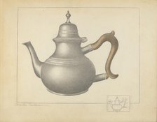 Pewter Teapot, 1935/1942. Creator: Charles Cullen.
