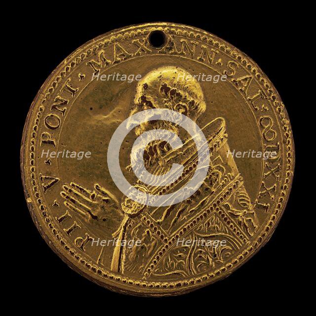 Pius V (Antonio Ghislieri, 1504-1572), Pope 1566 [obverse], 1571. Creator: Giovanni Antonio de' Rossi.