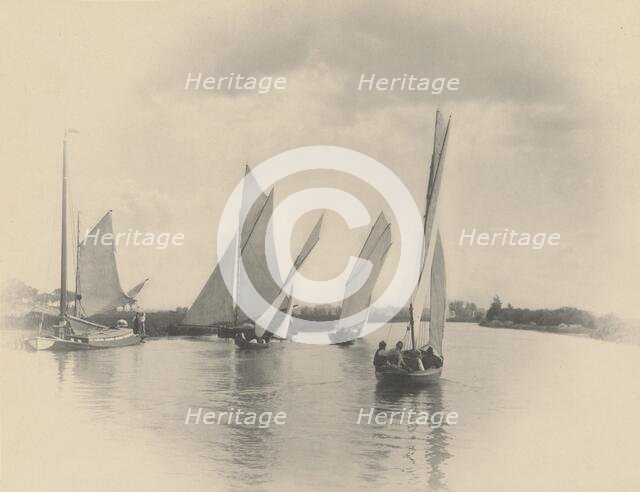 A Sailing Match at Horning, 1885. Creator: Dr Peter Henry Emerson.