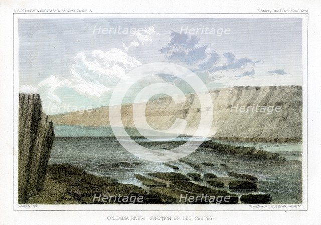 'Columbia River, Junction of the Des Chutes', 1856.Artist: John Mix Stanley