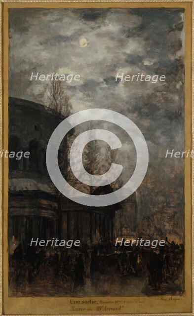 Leaving Paris in 1870 (Rotonde de la Villette), c12–1870. Creator: Leon-Pierre Herpin.