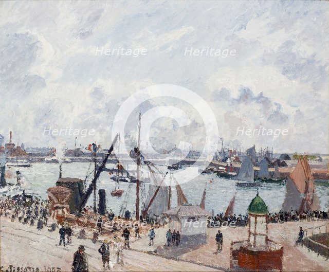 The Outer Harbour of Le Havre. Morning. Sun. Artist: Pissarro, Camille (1830-1903)