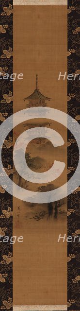 A Pagoda, Edo period, mid 17th-early 18th century. Creator: Hanabusa Itcho.