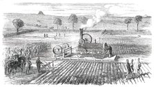 Ploughing by Steam - Trial at Grimsthorpe, by Lord Willoughby d'Eresby, 1850. Creator: Unknown.