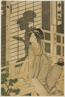 The Nakadaya teahouse, Japan, c. 1794/95. Creator: Kitagawa Utamaro.