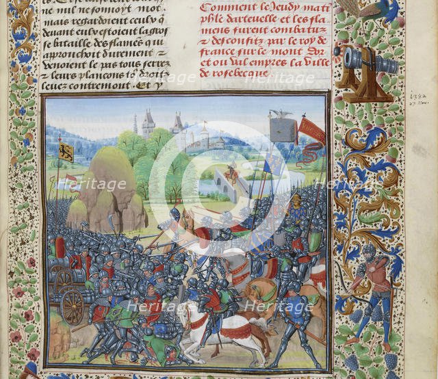 The Battle of Roosebeke on 27 November 1382, ca 1470-1475. Creator: Liédet, Loyset (1420-1479).