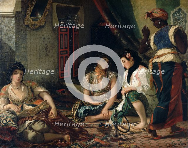The Women Of Algiers In Their Apartment. Artist: Delacroix, Eugène (1798-1863)