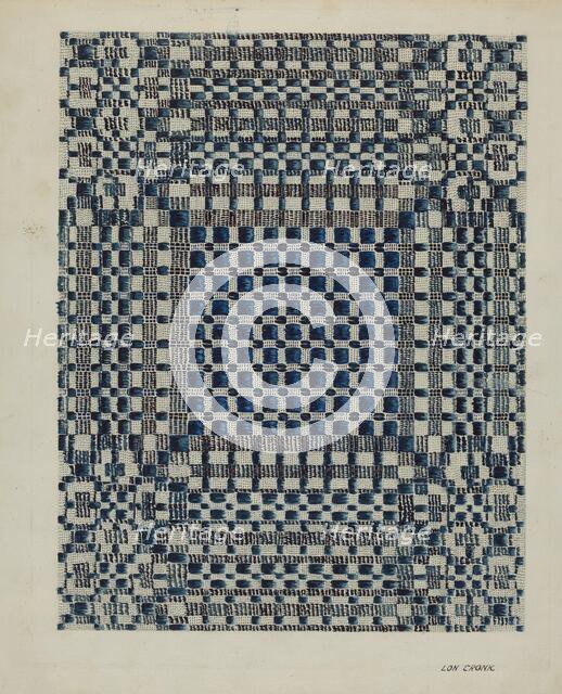 Coverlet, c. 1937. Creator: Lon Cronk.