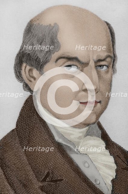 John Adams, (1735-1826), American politician, leader of the American Revolution, 1837, (1850).  Creator: Emile Louis Vernier.