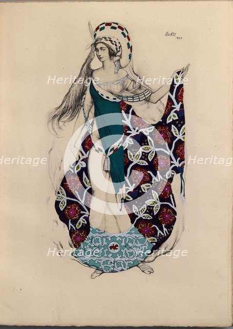 Costume design for the ballet Artémis troublée by Paul Paray, 1922. Artist: Bakst, Léon (1866-1924)