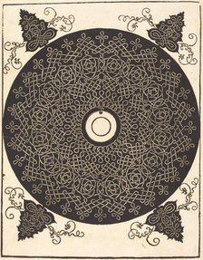 The Third Knot (with a black circle on a white medallion), probably 1506/1507. Creator: Albrecht Durer.