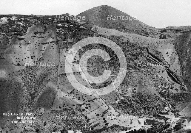 Volcanic crater between Las Palmas and Atalaya, Gran Canaria, Canary Islands, Spain, 20th century. Artist: Unknown