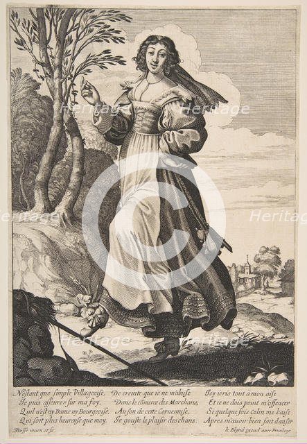 Village Girl Dancing, 1626-28. Creator: Abraham Bosse.