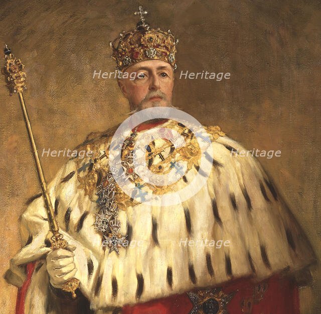 Oskar II (Oskar Fredrik), 1829-1907, King of Sweden 1872 and of Norway 1872-1905,  c.1897. Creator: Oscar Bjorck.