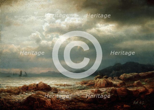 Coastal Landscape, 1855. Creator: Lars Hertervig.
