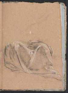 Verona Sketchbook: Drapery study (page 35), 1760. Creator: Francesco Lorenzi (Italian, 1723-1787).