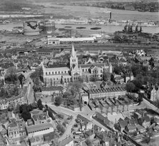 Rochester Cathedral and the River Medway, Kent, April 1947. Artist: Aerofilms.