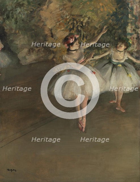 Two Dancers on a Stage, 1874. Creator: Degas, Edgar (1834-1917).