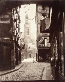 Rue De La Montagne Au Geneve, Printed 1920 circa. Creator: Eugene Atget.