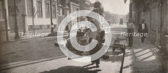 'The wicker-work vendor', 1914. Artist: Unknown.