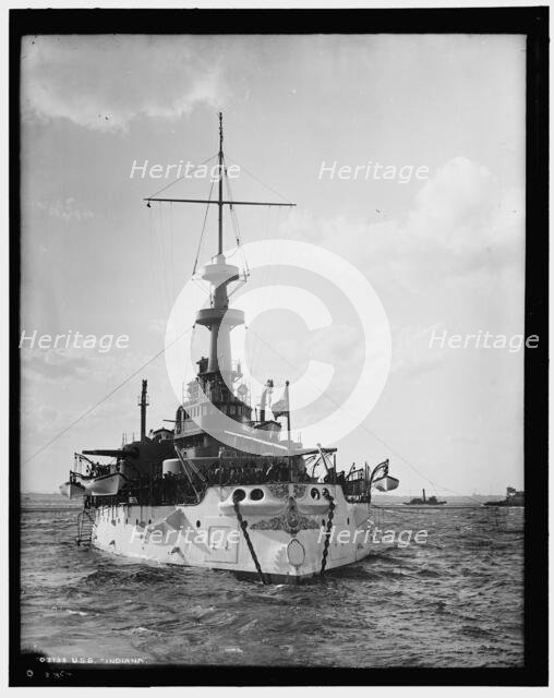 U.S.S. Indiana, c1898. Creator: Unknown.
