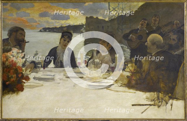 Dinner at Posillipo, after 1878.