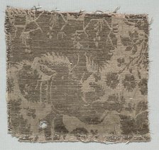 Silk Fragment, 1425-1450. Creator: Unknown.