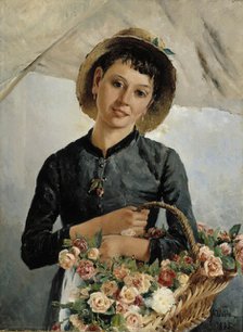 Flower Girl, 1885. Creator: Aukusti Uotila.