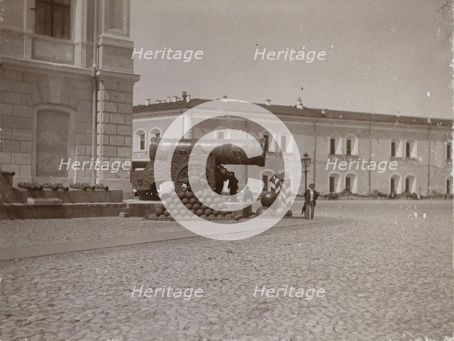 The Tsar Cannon at the Moscow Kremlin, 1898.