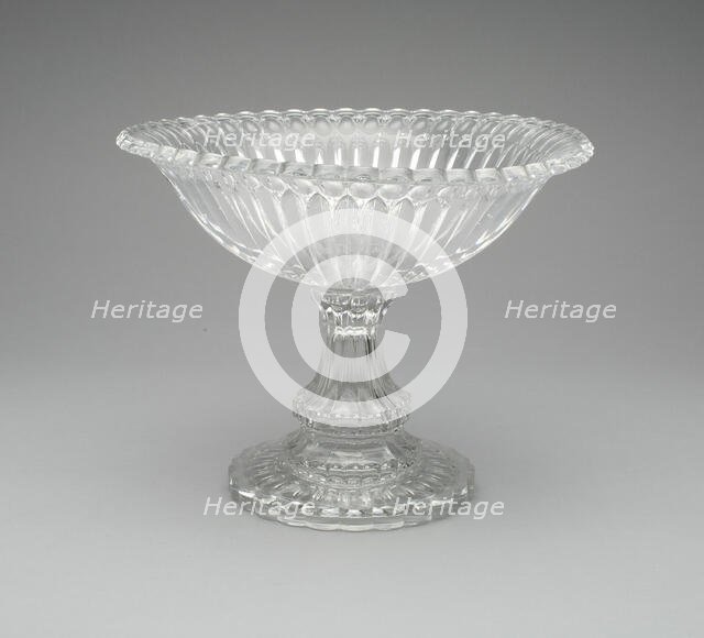 Compote in "Thumbprint" pattern, 1850/60. Creator: Unknown.