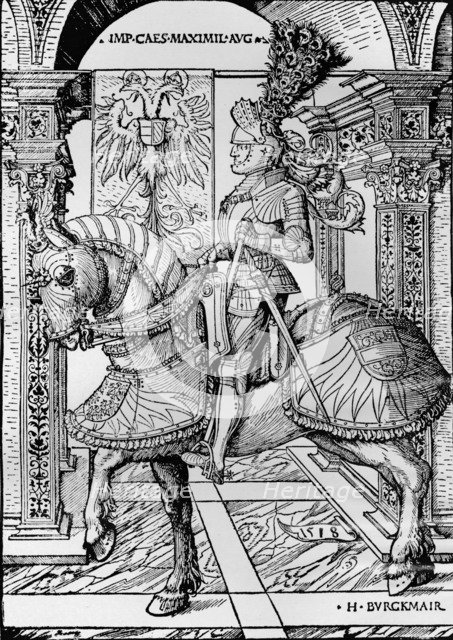 'Portrait of the Emperor Maximilian', 1518. Artist: Hans Burgkmair, the Elder.