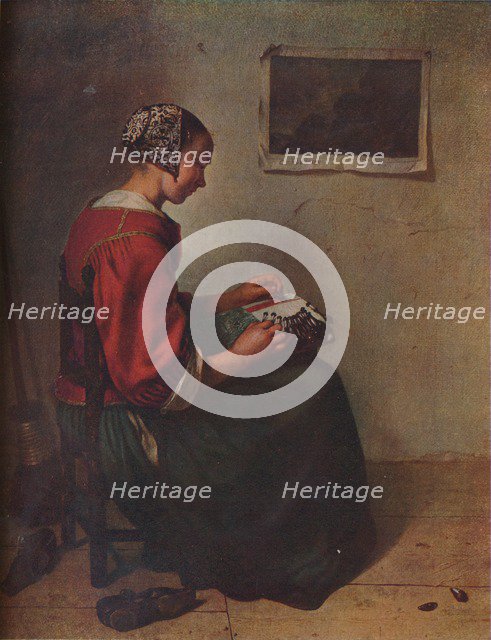 'The Lace Maker', 1662. Artist: Gaspar Netscher.