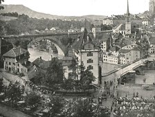 The Nydeggbrücke and cattle market, Bern, Switzerland, 1895. Creator: Unknown.