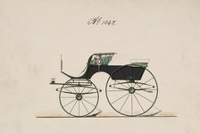 Design for 4 seat Phaeton, no top, no. 1047, 1850-70. Creator: Brewster & Co.