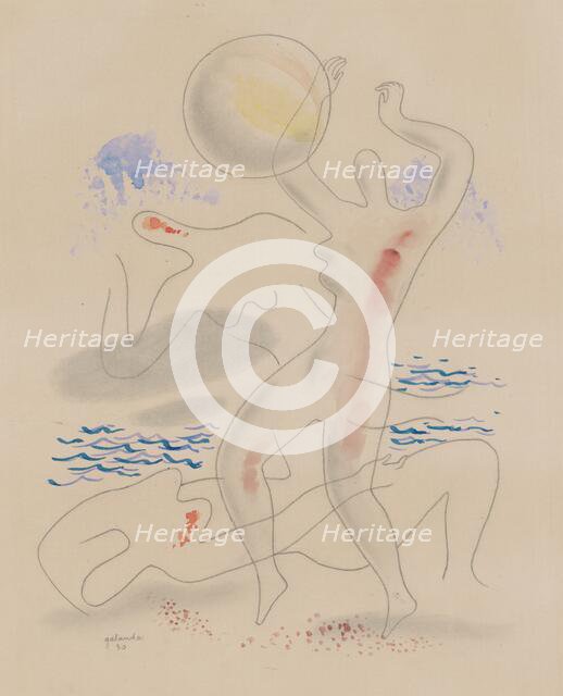 Ball game, 1930. Creator: Mikulas Galanda.