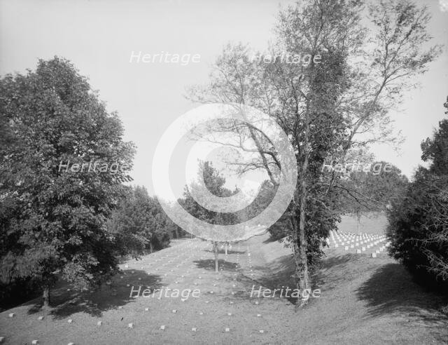 Vicksburg National Cemetery, terraces, between 1880 and 1897. Creator: William H. Jackson.