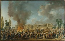 Celebration of Unity and Reunion, on Place de la Revolution, c1793. Creator: Pierre-Antoine Demachy.