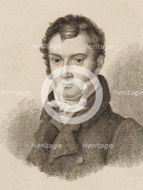 Portrait of the violinist and composer Josef Mayseder (1789-1863), 1824. Creator: Anonymous.