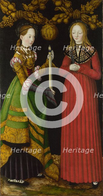 Saints Genevieve and Apollonia, 1506. Artist: Cranach, Lucas, the Elder (1472-1553)