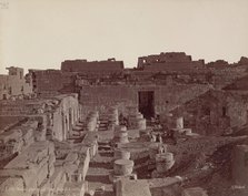 Madinet Habu, Hypostyle Hall of Mortuary Temple of of Ramesses III. Luxor, We, late 19th century. Creator: Henri Bechard.